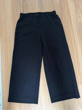 LOFT Women Black Wide-Leg Pull-On Pants